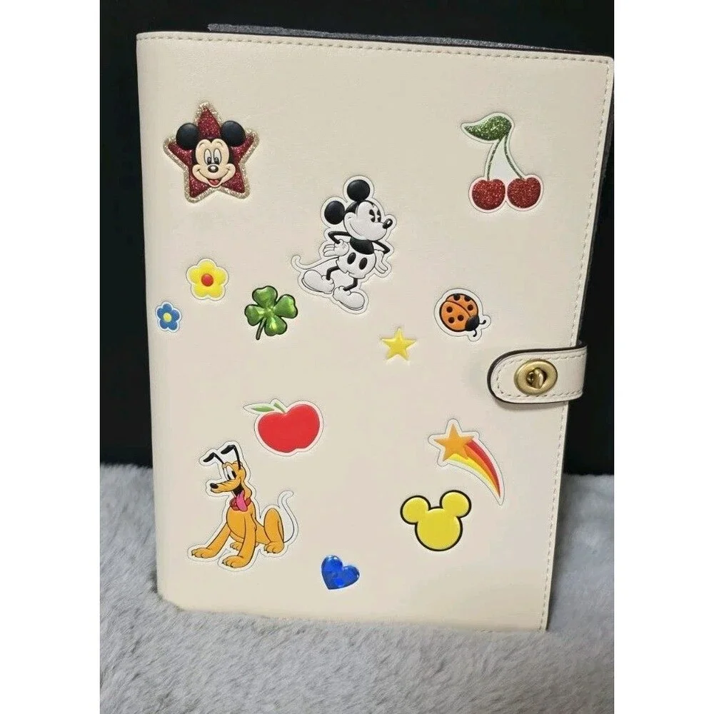 Coach X Disney MICKEY PLUTO DONALD Minnie Notebook Chalk - Nwt